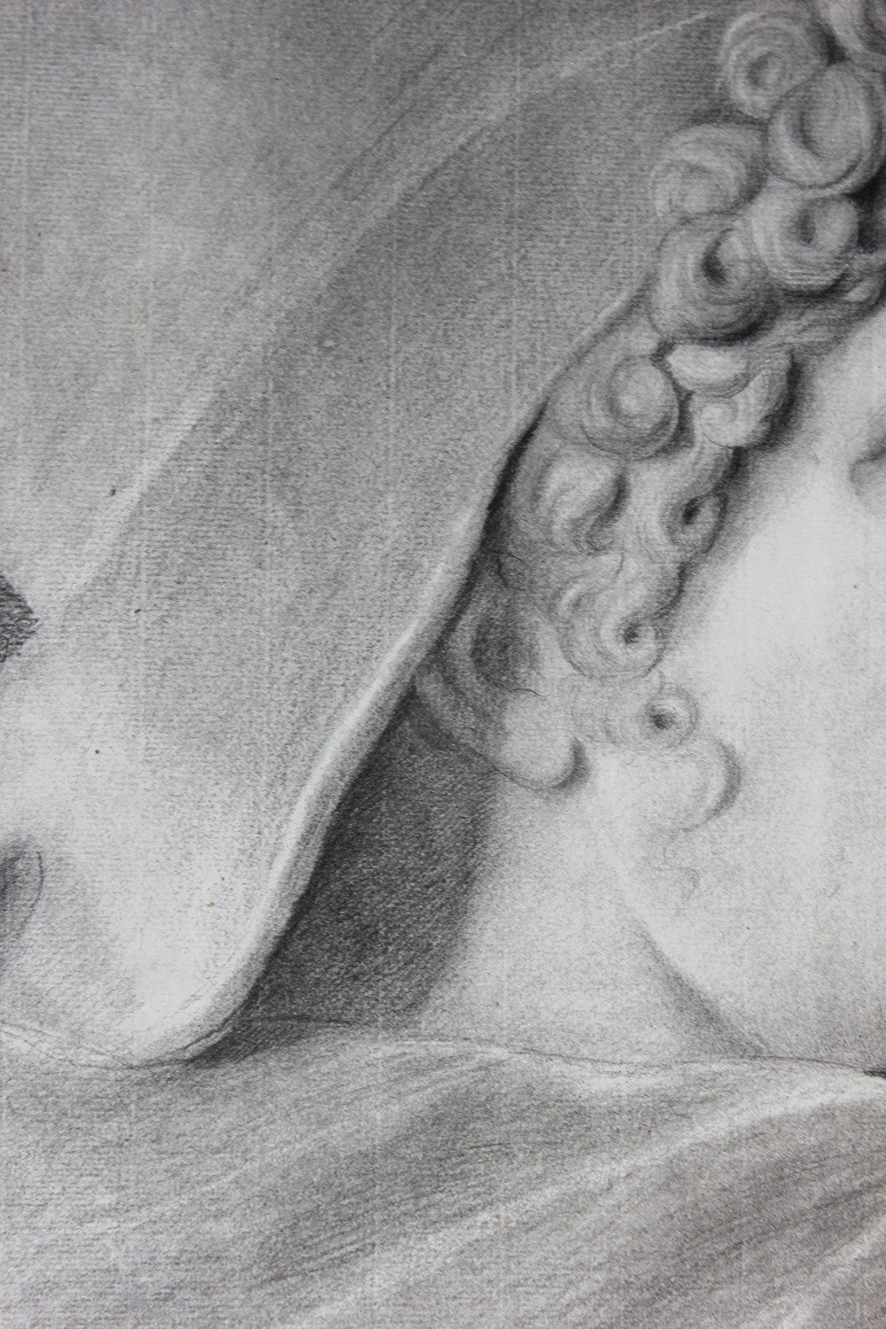 A Fine Late 18thC Italian School Grand Tour Charcoal Study of Ganymede; Naples; 1797