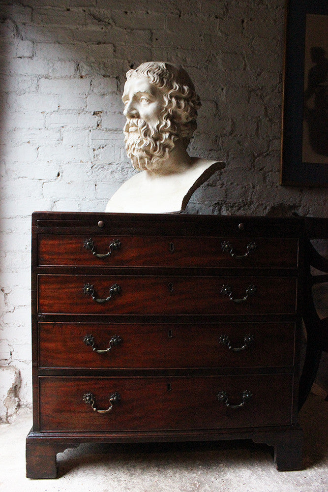 A Decorative c.1900 Classical Plaster Portrait Bust of a Bearded Greek Philosopher