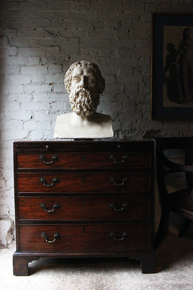 A Decorative c.1900 Classical Plaster Portrait Bust of a Bearded Greek Philosopher