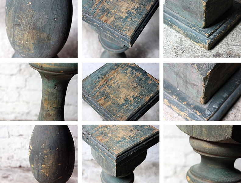 A Decorative 20thC Painted Pine Baluster Pedestal c.1930-40