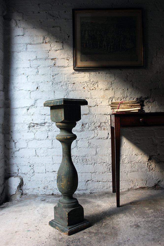 A Decorative 20thC Painted Pine Baluster Pedestal c.1930-40