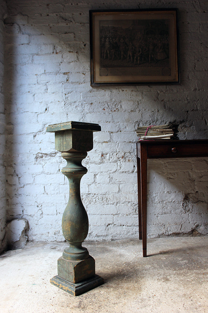 A Decorative 20thC Painted Pine Baluster Pedestal c.1930-40