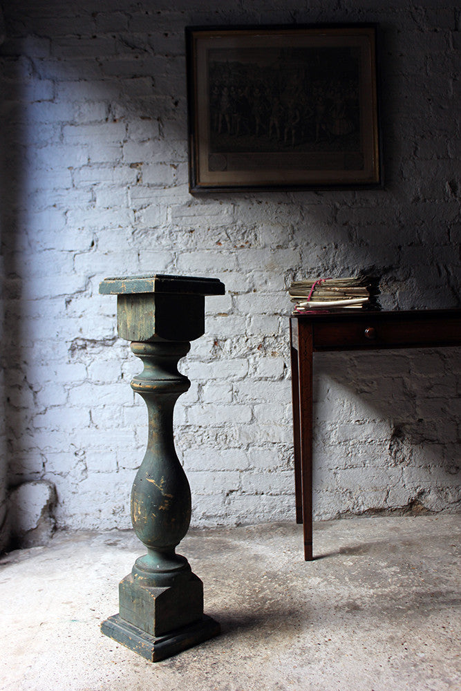 A Decorative 20thC Painted Pine Baluster Pedestal c.1930-40