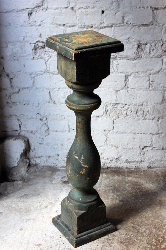 A Decorative 20thC Painted Pine Baluster Pedestal c.1930-40