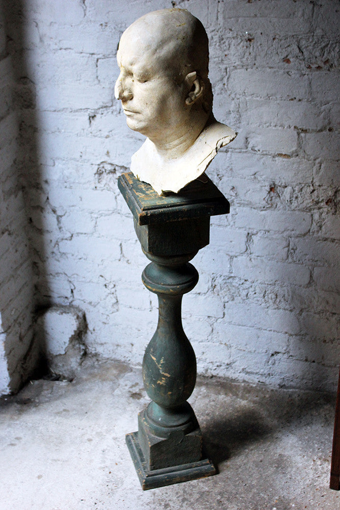 A Decorative 20thC Painted Pine Baluster Pedestal c.1930-40