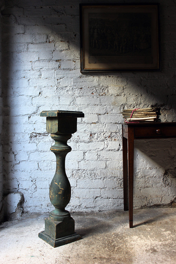 A Decorative 20thC Painted Pine Baluster Pedestal c.1930-40