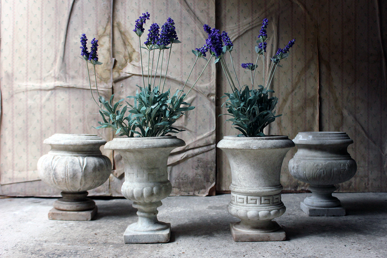 A Fine Group Of Four Early 20thC Neoclassical Revival White Marble Urns c.1900-25