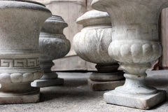 A Fine Group Of Four Early 20thC Neoclassical Revival White Marble Urns c.1900-25