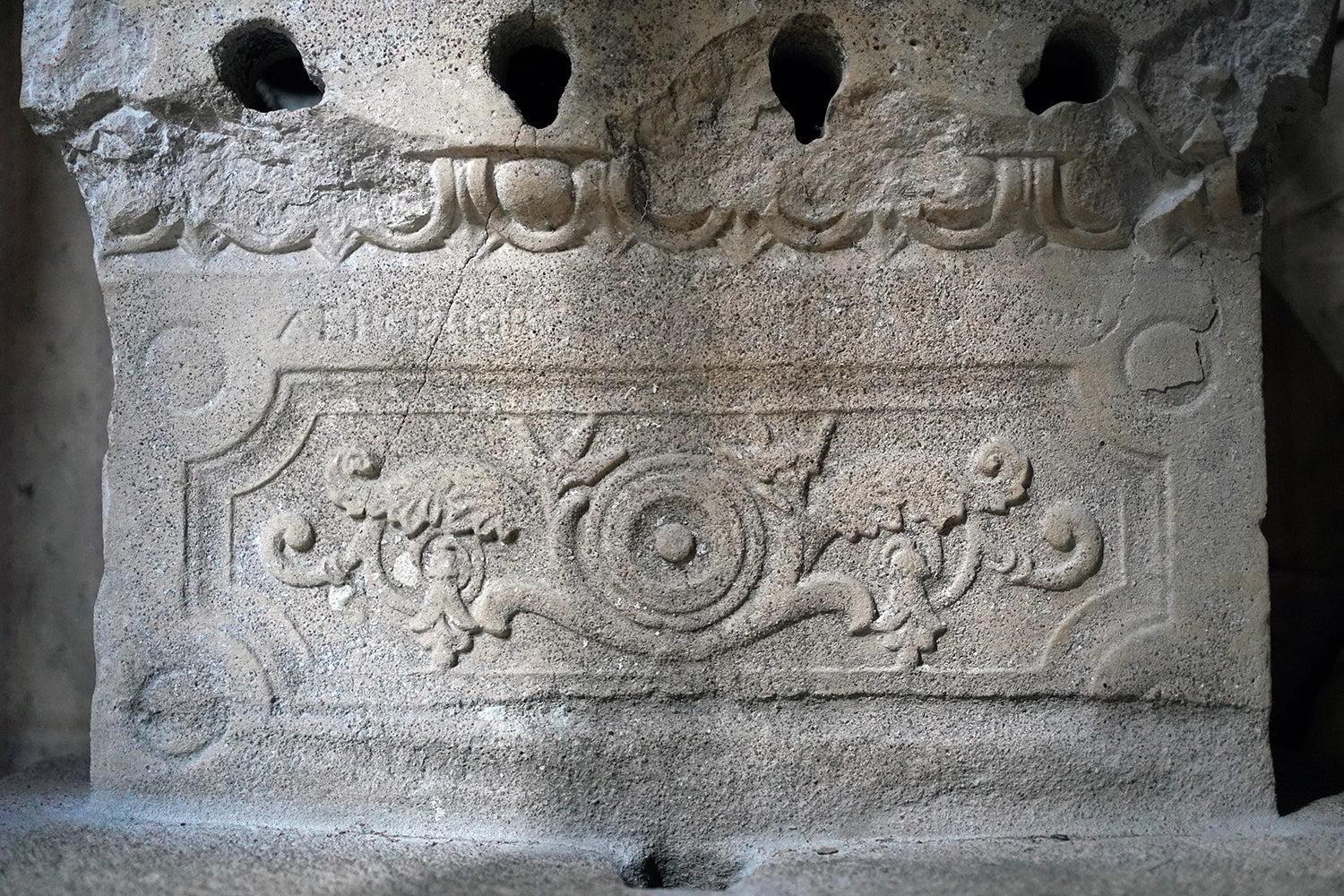 A Fragmentary Sandstone Sculpture of a Bearded Headless Saint c.1870 & Later
