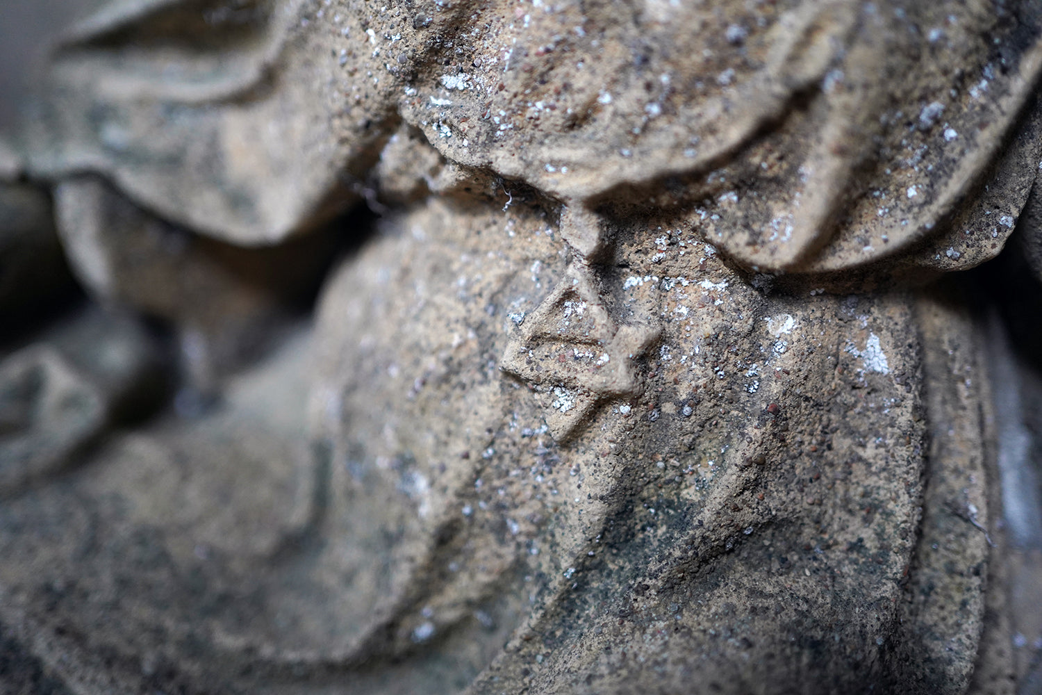 A Fragmentary Sandstone Sculpture of a Bearded Headless Saint c.1870 & Later