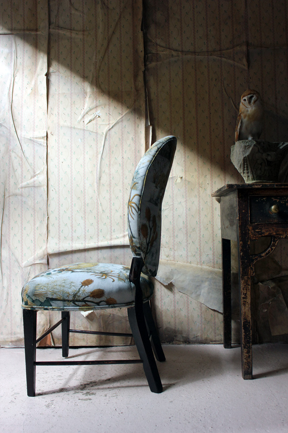 A George III Ebonised & Upholstered Salon/Side Chair c.1780