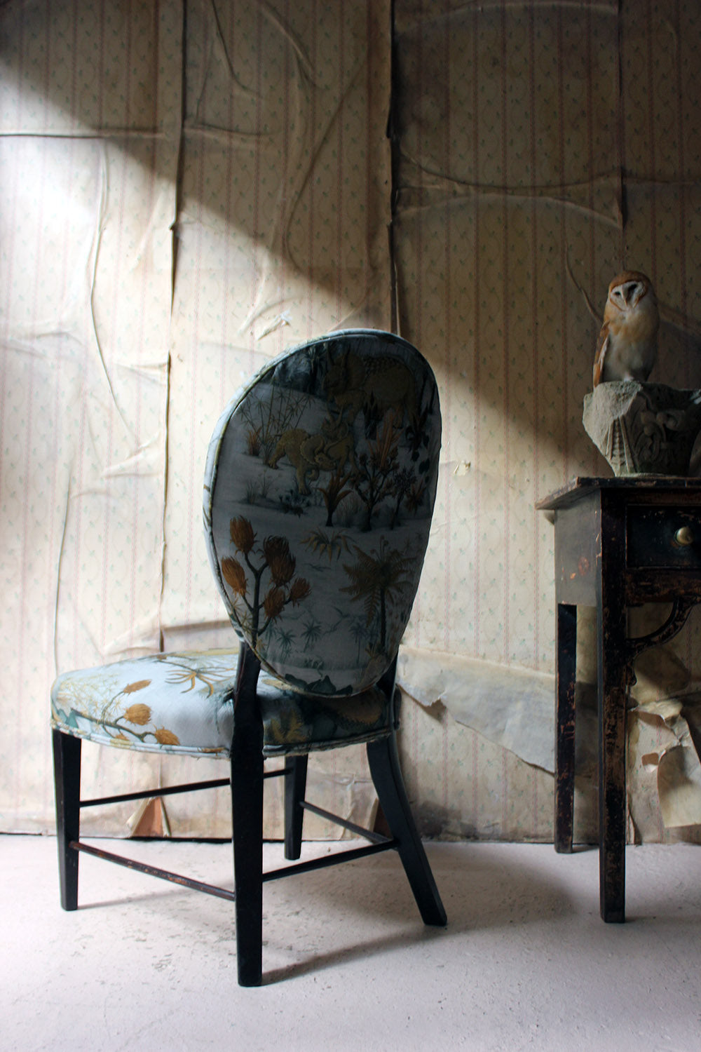 A George III Ebonised & Upholstered Salon/Side Chair c.1780