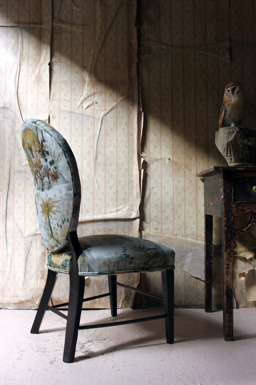 A George III Ebonised & Upholstered Salon/Side Chair c.1780