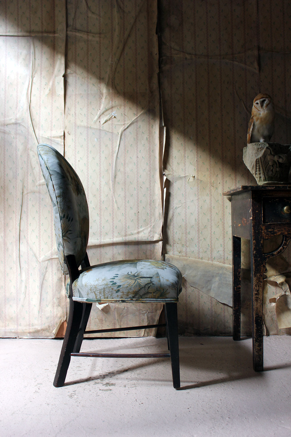 A George III Ebonised & Upholstered Salon/Side Chair c.1780