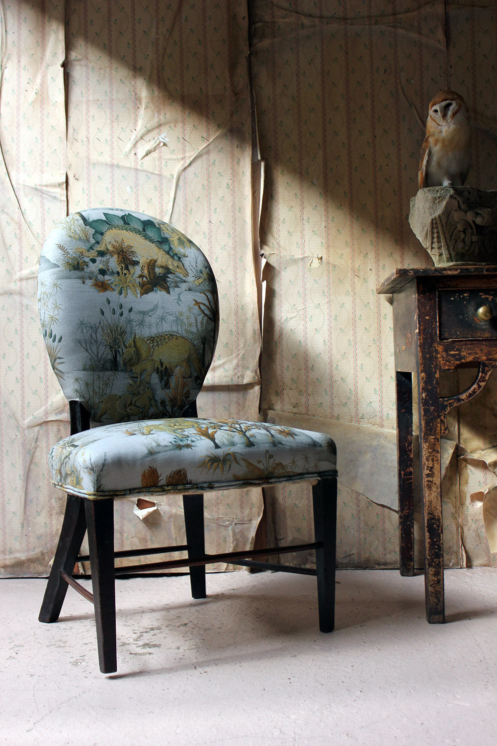 A George III Ebonised & Upholstered Salon/Side Chair c.1780