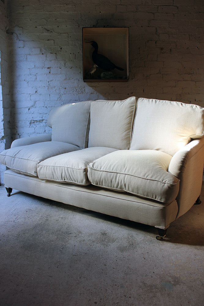 A Good Quality Upholstered Victorian Three-Seater Sofa in the Manner of Howard & Sons c.1890-1900