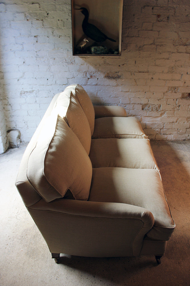 A Good Quality Upholstered Victorian Three-Seater Sofa in the Manner of Howard & Sons c.1890-1900