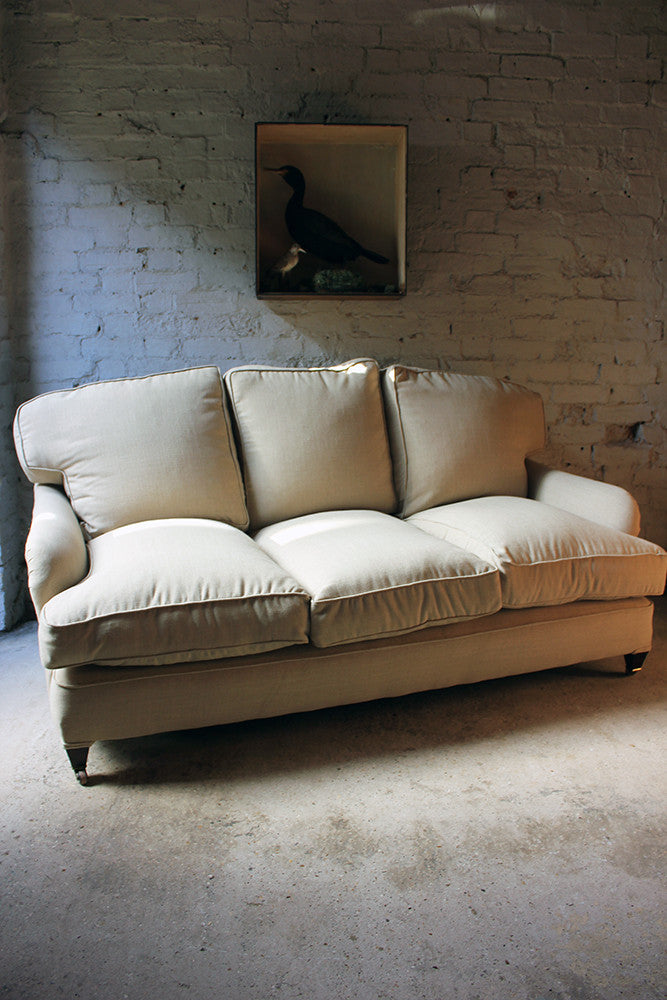 A Good Quality Upholstered Victorian Three-Seater Sofa in the Manner of Howard & Sons c.1890-1900