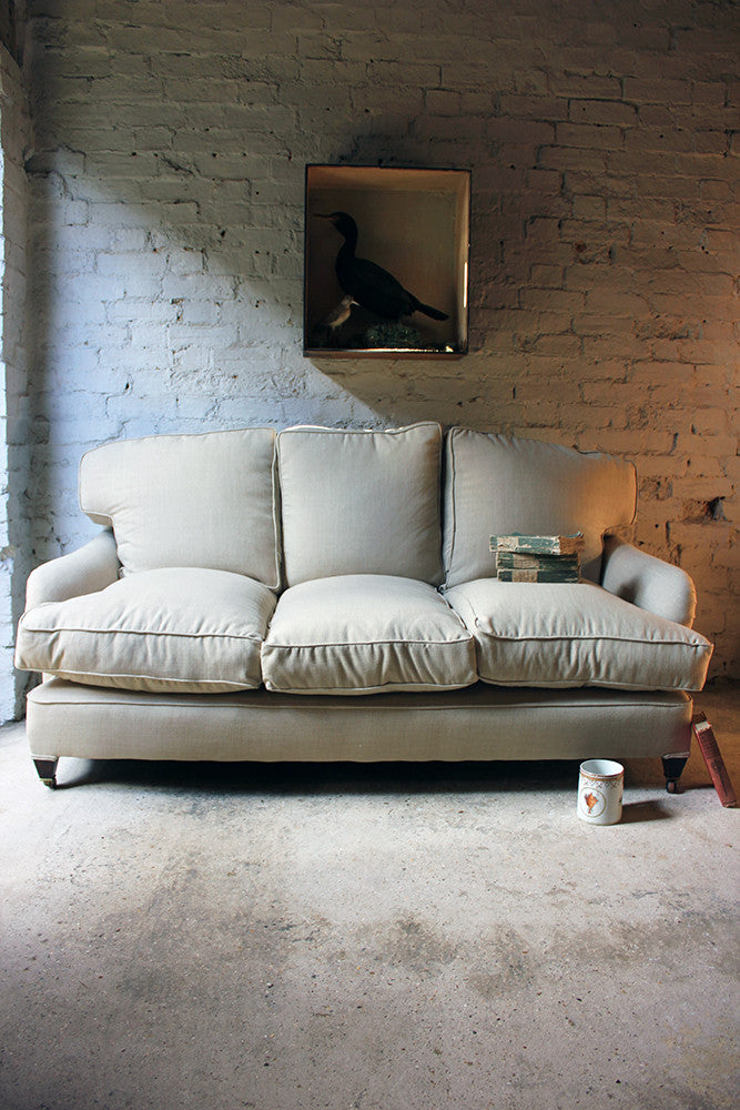 A Good Quality Upholstered Victorian Three-Seater Sofa in the Manner of Howard & Sons c.1890-1900