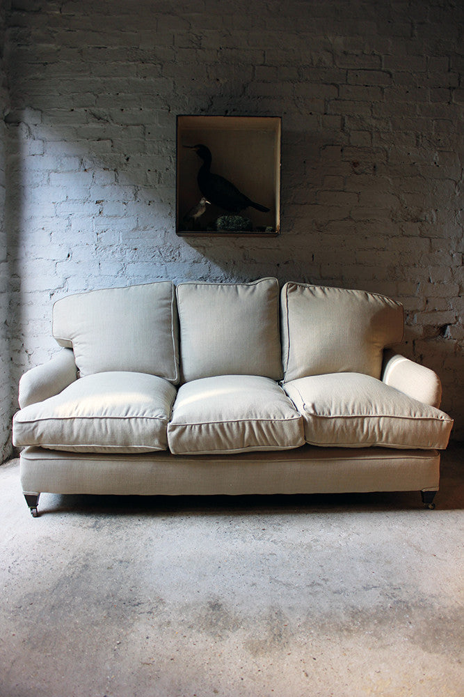 A Good Quality Upholstered Victorian Three-Seater Sofa in the Manner of Howard & Sons c.1890-1900