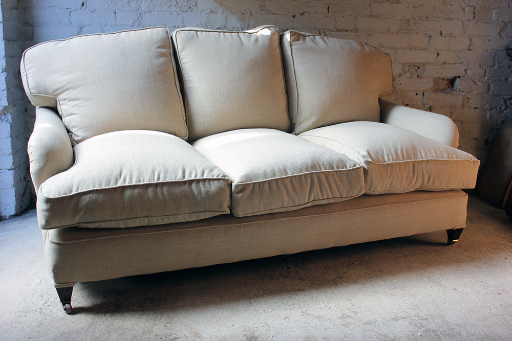 A Good Quality Upholstered Victorian Three-Seater Sofa in the Manner of Howard & Sons c.1890-1900