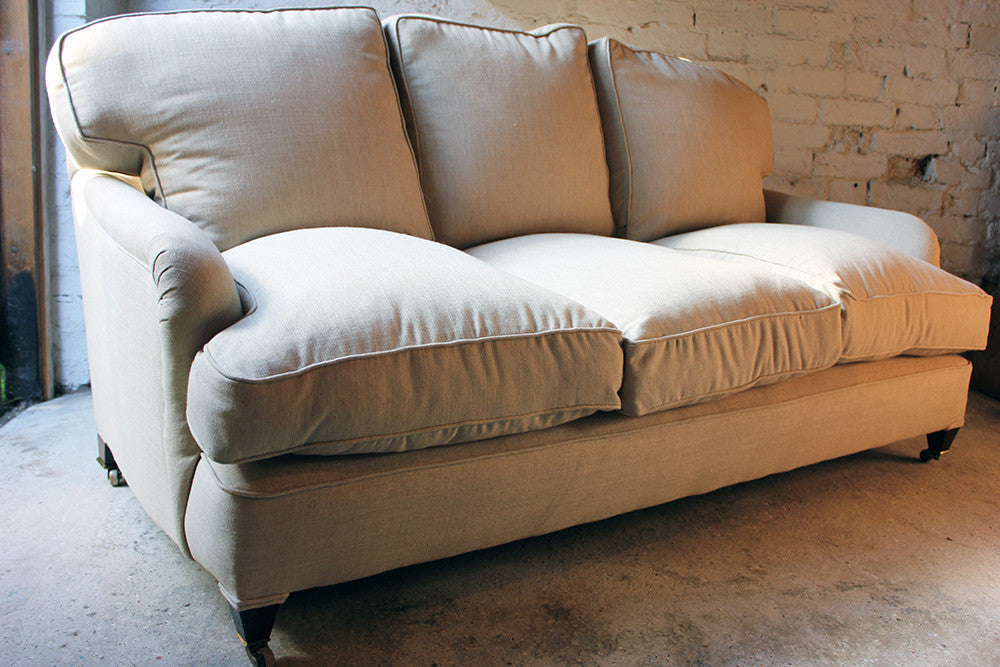 A Good Quality Upholstered Victorian Three-Seater Sofa in the Manner of Howard & Sons c.1890-1900