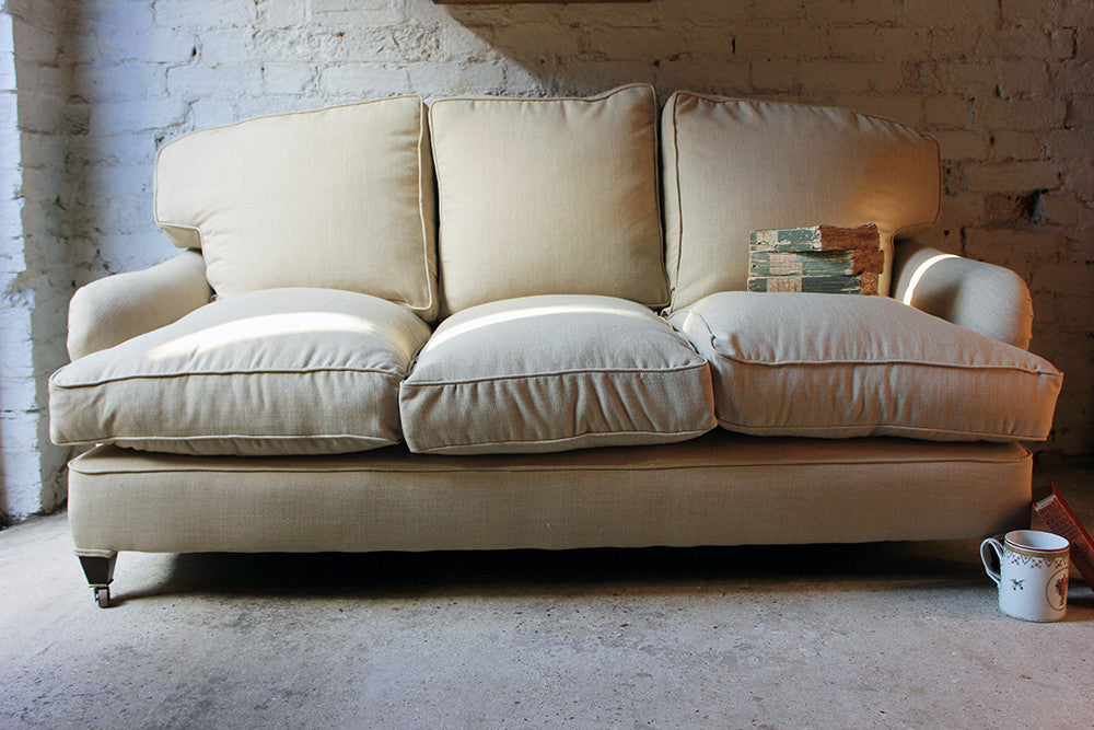A Good Quality Upholstered Victorian Three-Seater Sofa in the Manner of Howard & Sons c.1890-1900