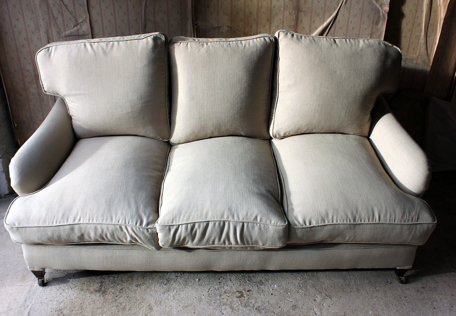 A Fine Quality Upholstered Victorian Three-Seater Sofa in the Manner of Howard & Sons c.1890-1900