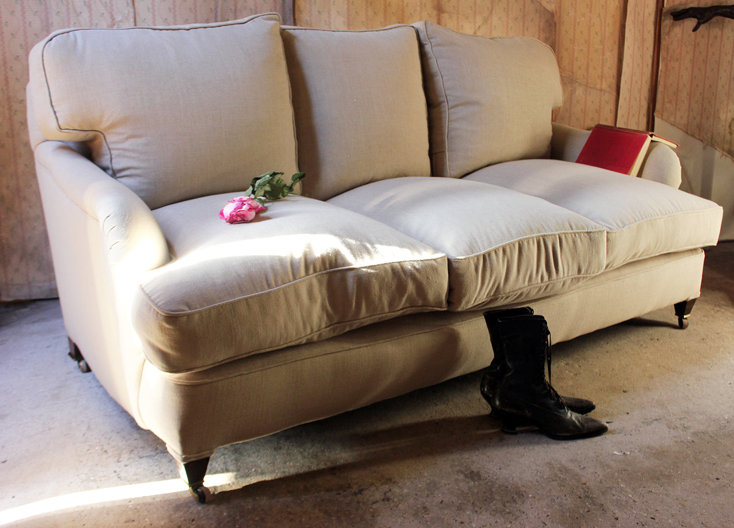 A Fine Quality Upholstered Victorian Three-Seater Sofa in the Manner of Howard & Sons c.1890-1900