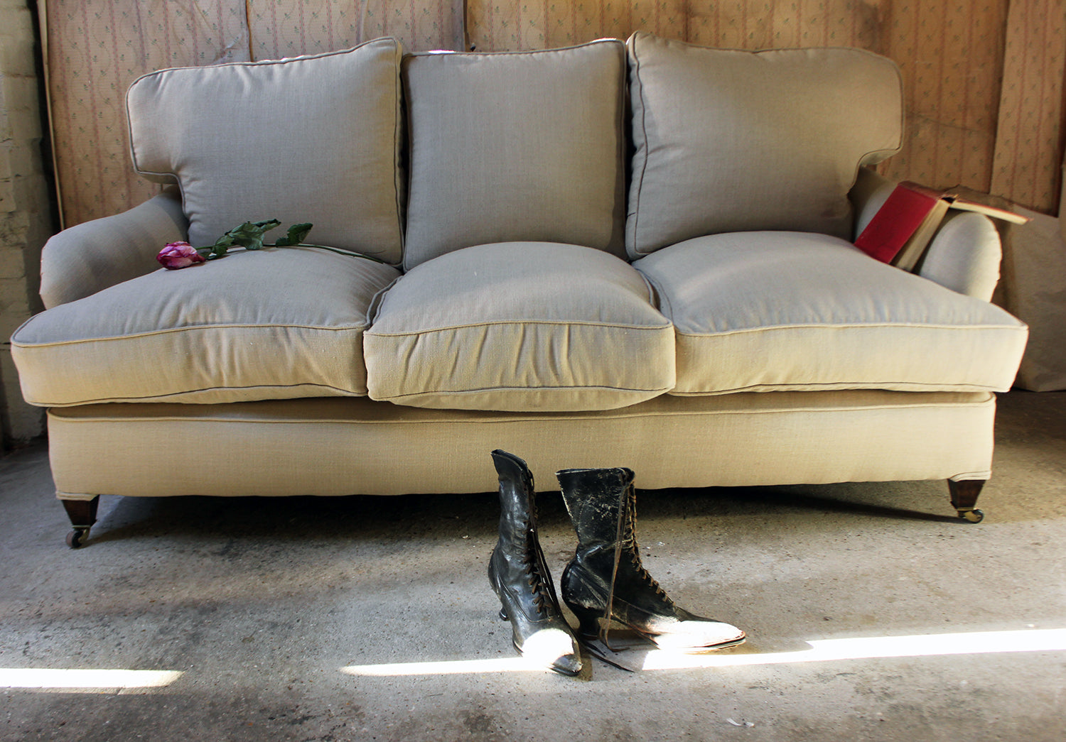 A Fine Quality Upholstered Victorian Three-Seater Sofa in the Manner of Howard & Sons c.1890-1900