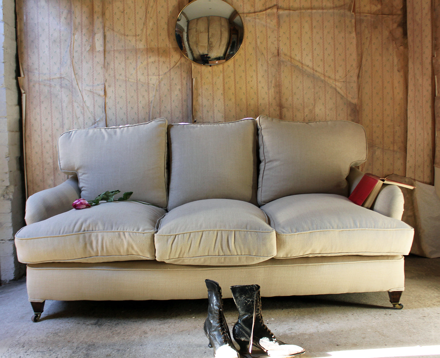 A Fine Quality Upholstered Victorian Three-Seater Sofa in the Manner of Howard & Sons c.1890-1900