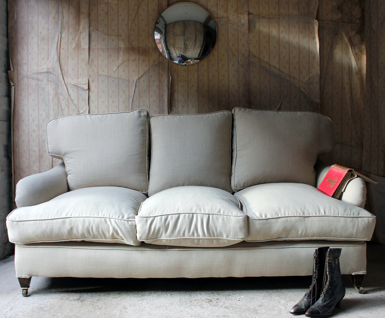 A Fine Quality Upholstered Victorian Three-Seater Sofa in the Manner of Howard & Sons c.1890-1900