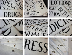 A Decorative Group of Eight c.1930s Painted Hospital Ward Signs