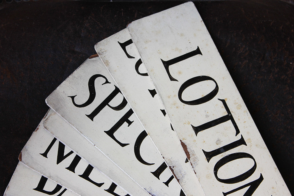 A Decorative Group of Eight c.1930s Painted Hospital Ward Signs
