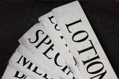 A Decorative Group of Eight c.1930s Painted Hospital Ward Signs