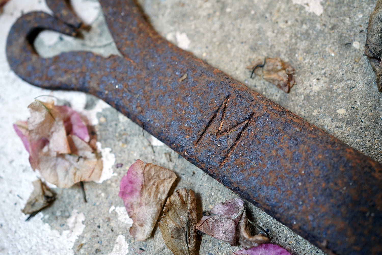 A 19thC Irish Blacksmith Forged Wrought Iron Cross