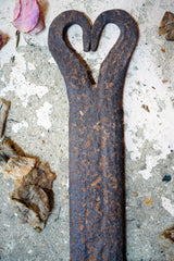 A 19thC Irish Blacksmith Forged Wrought Iron Cross