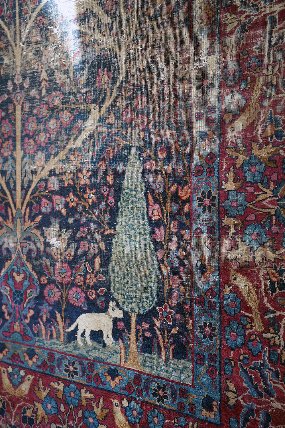 A Good 19thC Country House Isfahan Tree Of Life Rug c.1880