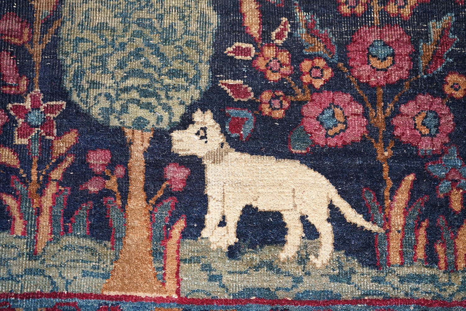 A Good 19thC Country House Isfahan Tree Of Life Rug c.1880