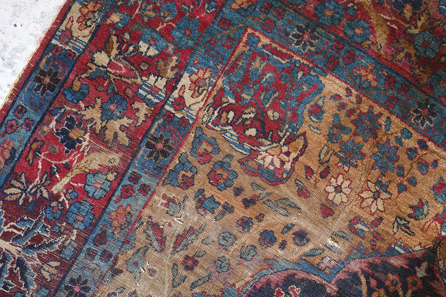 A Good 19thC Country House Isfahan Tree Of Life Rug c.1880