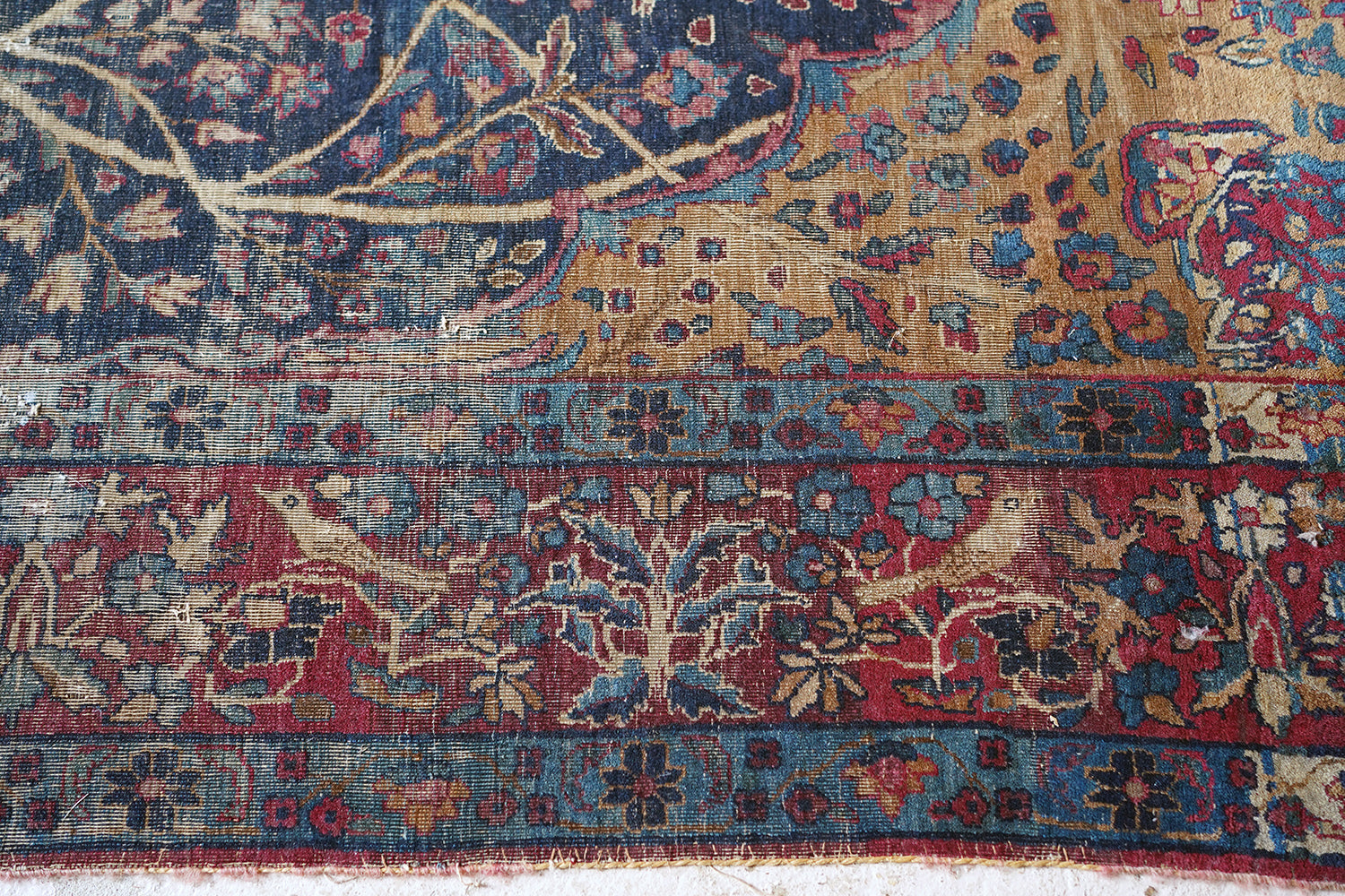A Good 19thC Country House Isfahan Tree Of Life Rug c.1880