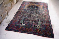 A Good 19thC Country House Isfahan Tree Of Life Rug c.1880