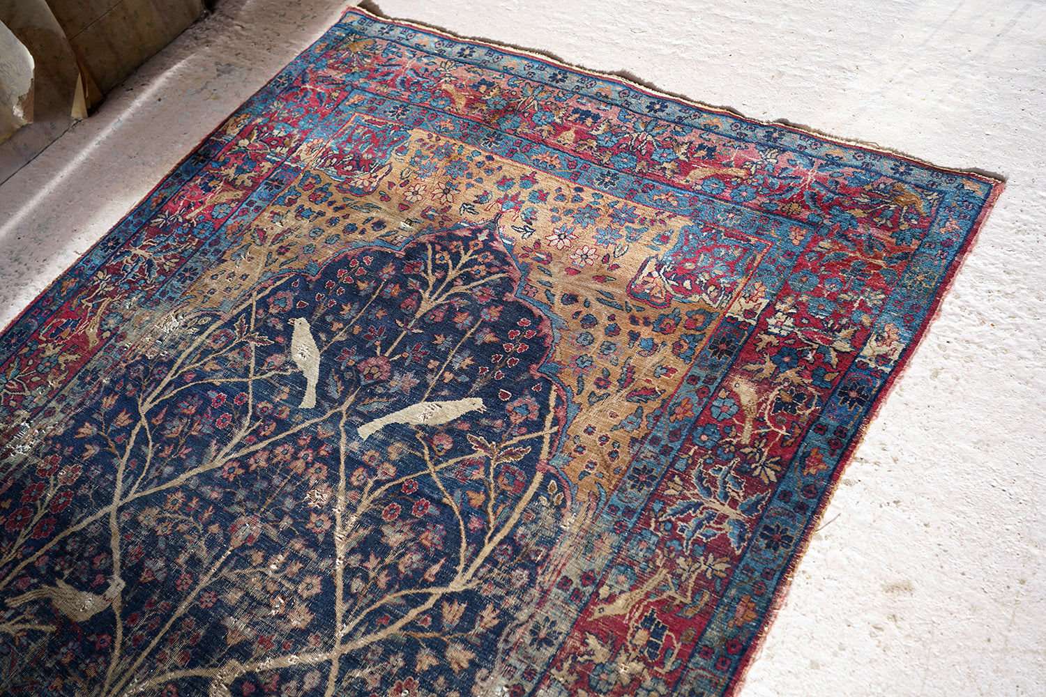 A Good 19thC Country House Isfahan Tree Of Life Rug c.1880