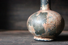 A Beautiful Small Islamic Green Glass Bottle c.8th-10thC AD