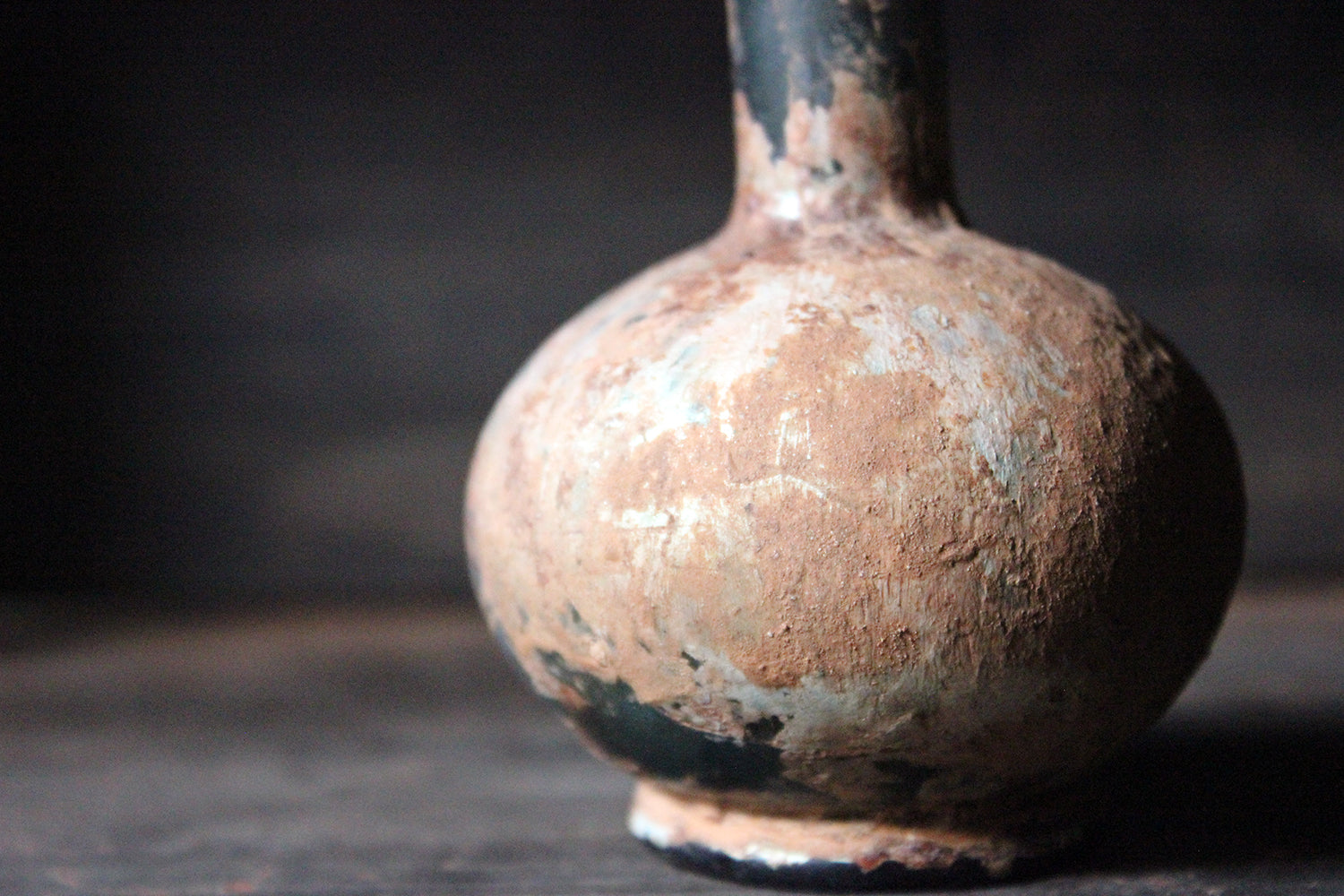 A Beautiful Small Islamic Green Glass Bottle c.8th-10thC AD