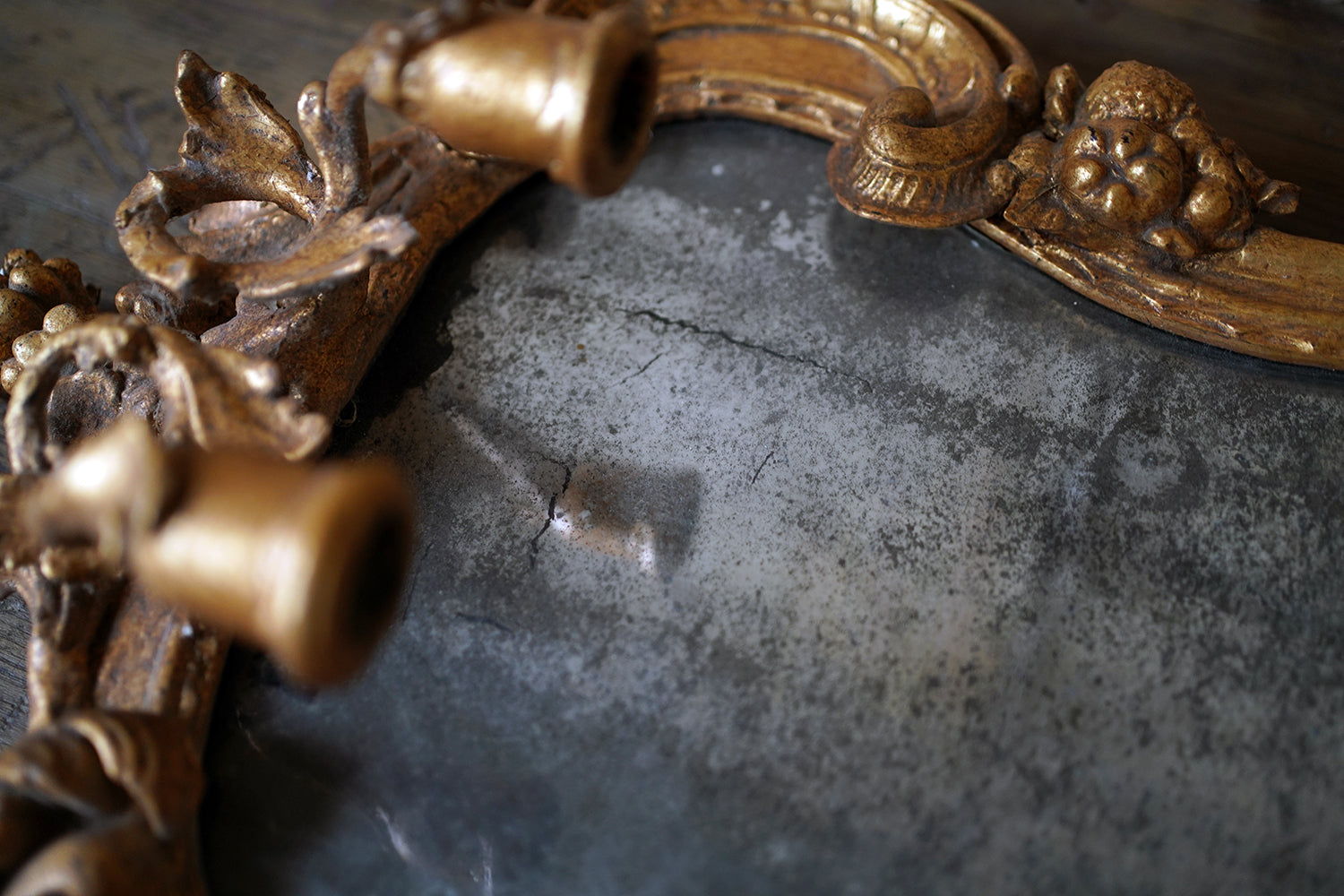 A 19thC Italian Gilt Gesso Girandole Mirror c.1870