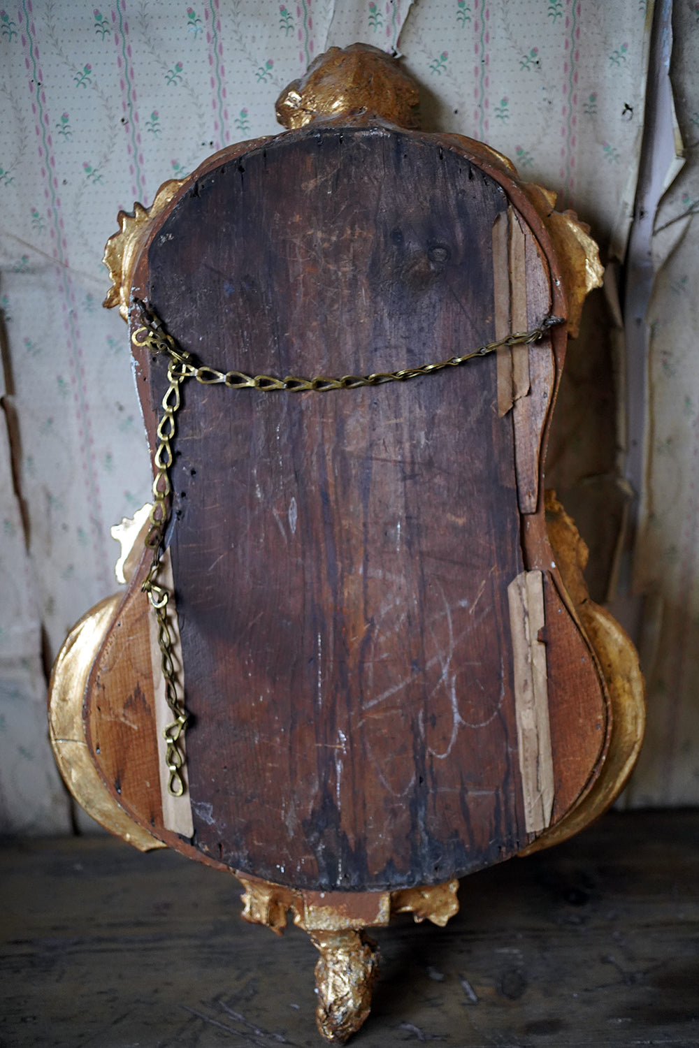A 19thC Italian Gilt Gesso Girandole Mirror c.1870
