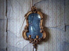 A 19thC Italian Gilt Gesso Girandole Mirror c.1870