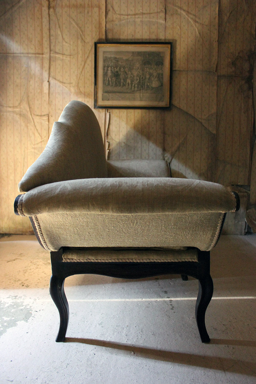 A 19thC Italian Stained Beech Gondola Settee