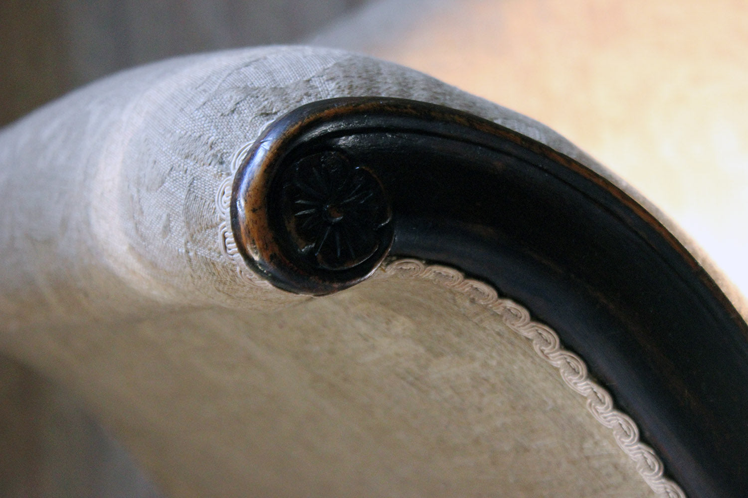A 19thC Italian Stained Beech Gondola Settee